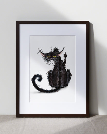 F*U-Cat - Aquarell Kunstdruck