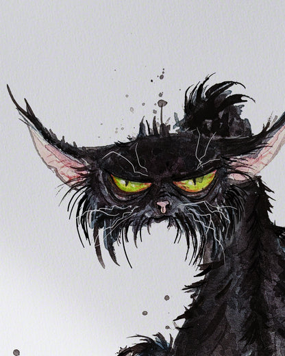 F*U-Cat - Aquarell Kunstdruck