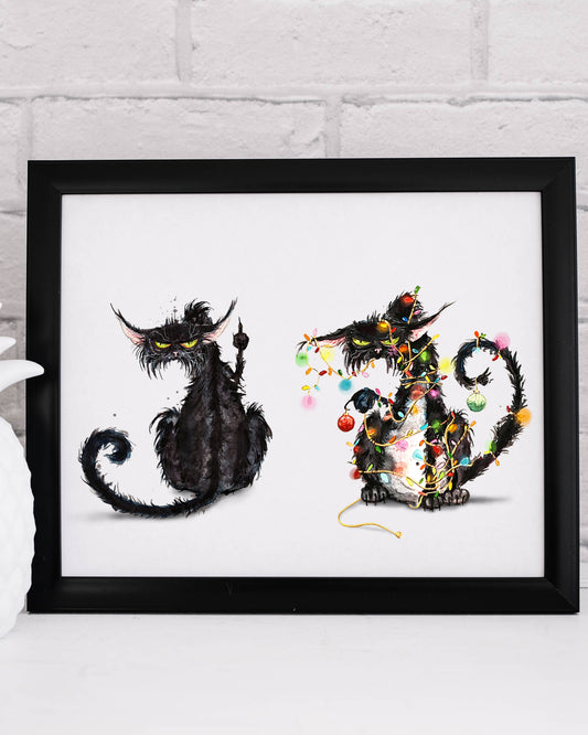 F*U-Cat - Aquarell Kunstdruck