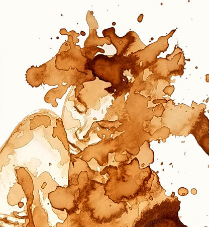 Kaffeemalerei Frau- Kunstdruck Lightside