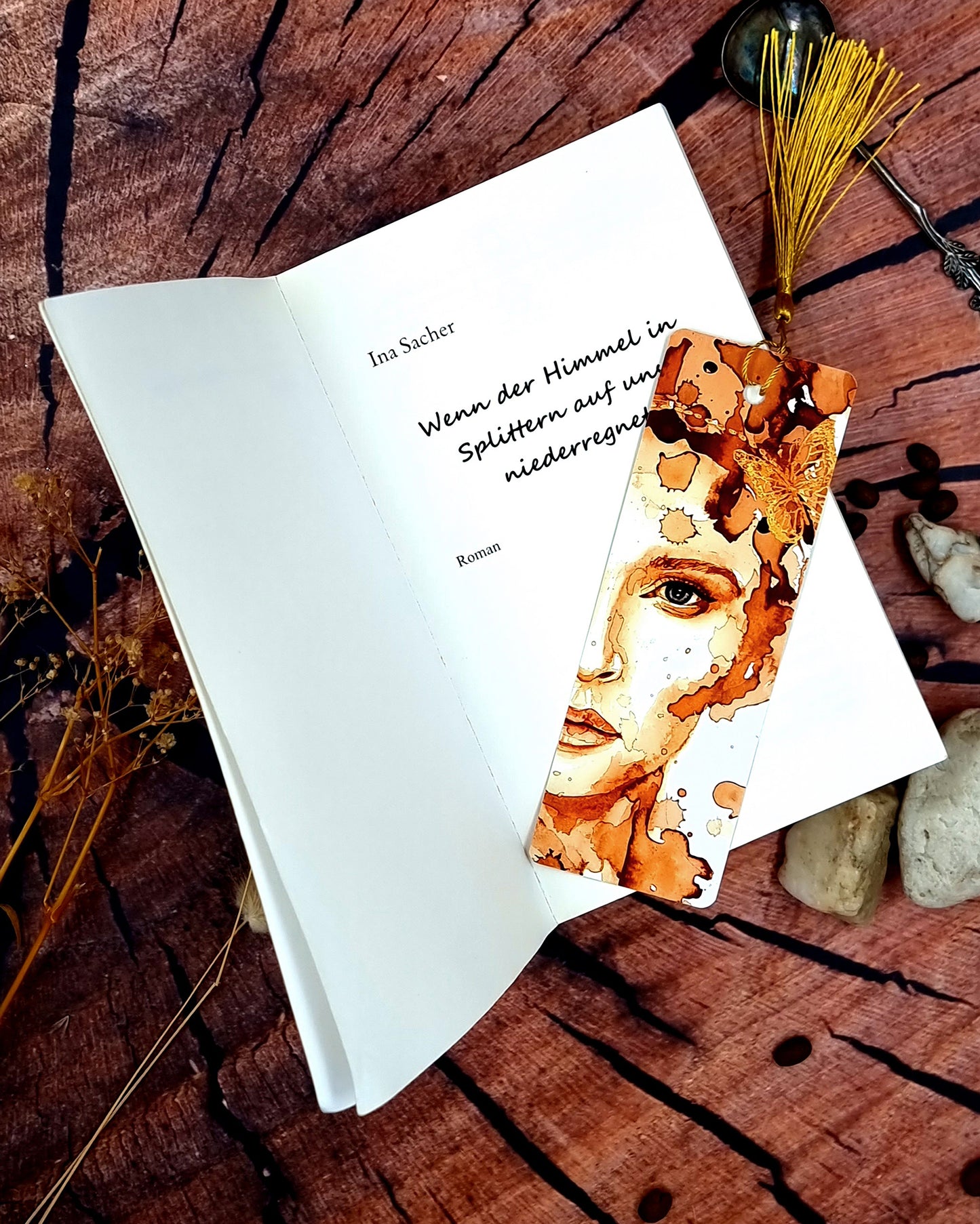 Lesezeichen mit Kaffeeportrait