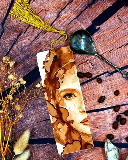 Lesezeichen mit Kaffeeportrait