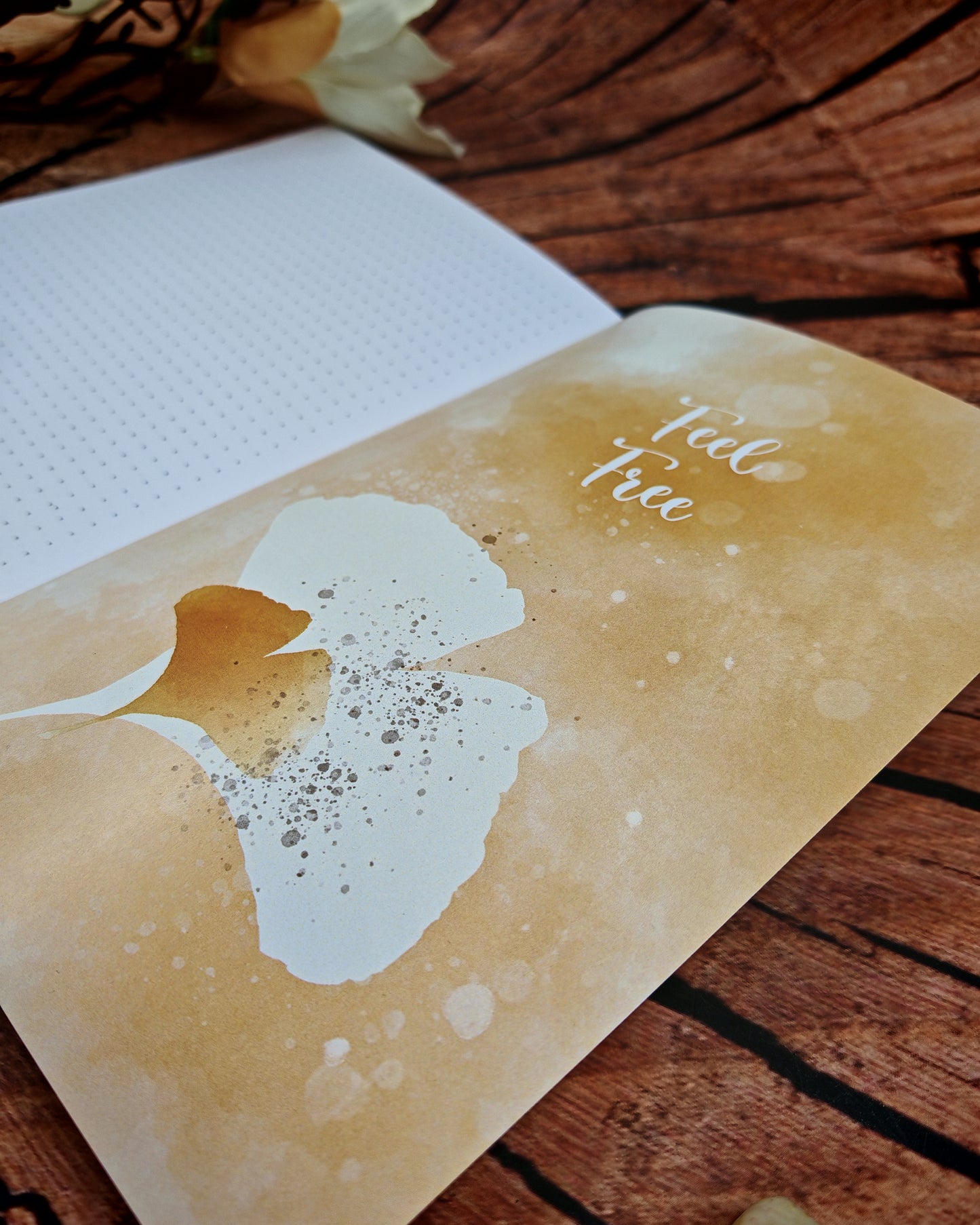 Notizbuch "Feel the real" mit Kaffeemotiv