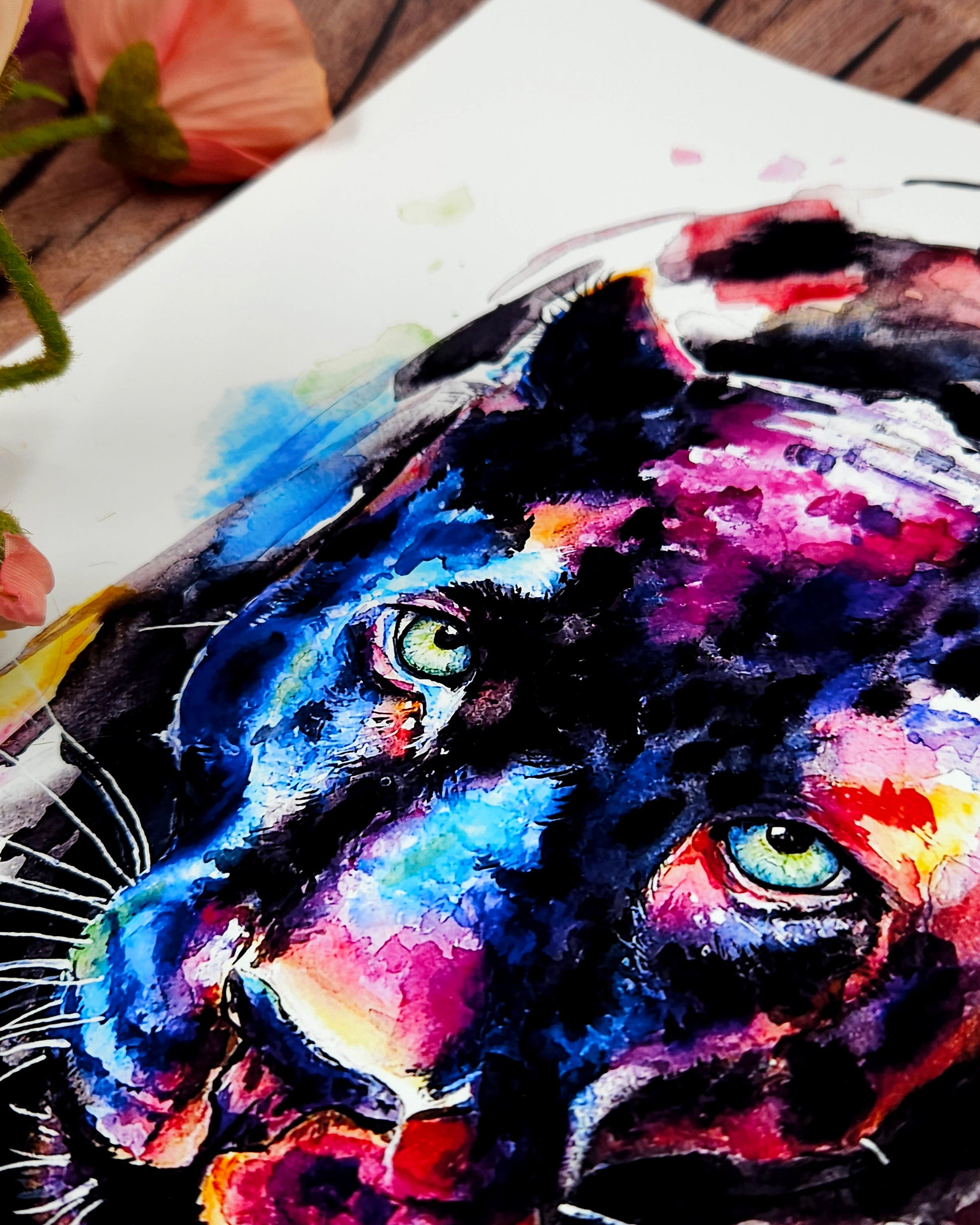 Panther in Aquarell