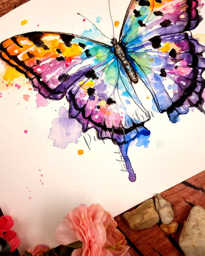 Schmetterling in Aquarell