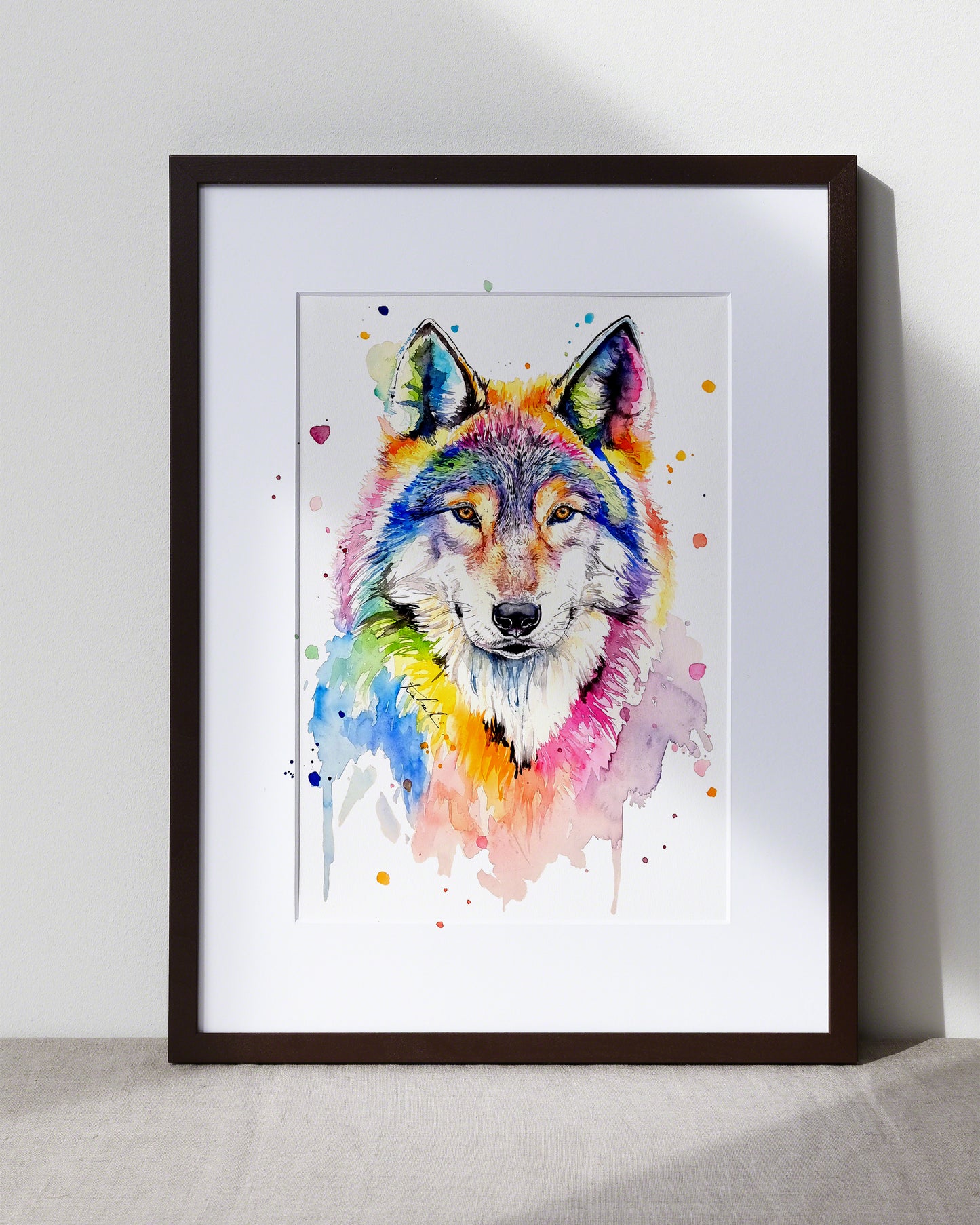 Wolf Samira - Aquarell Kunstdruck
