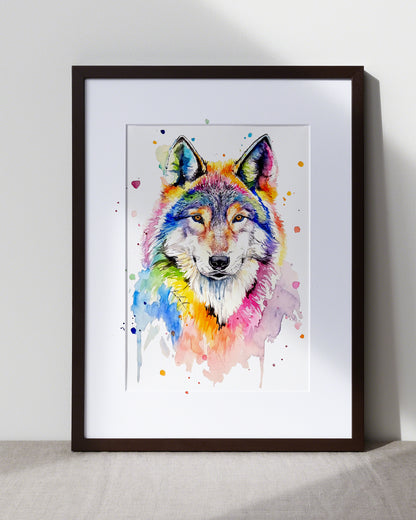 Wolf Samira - Aquarell Kunstdruck