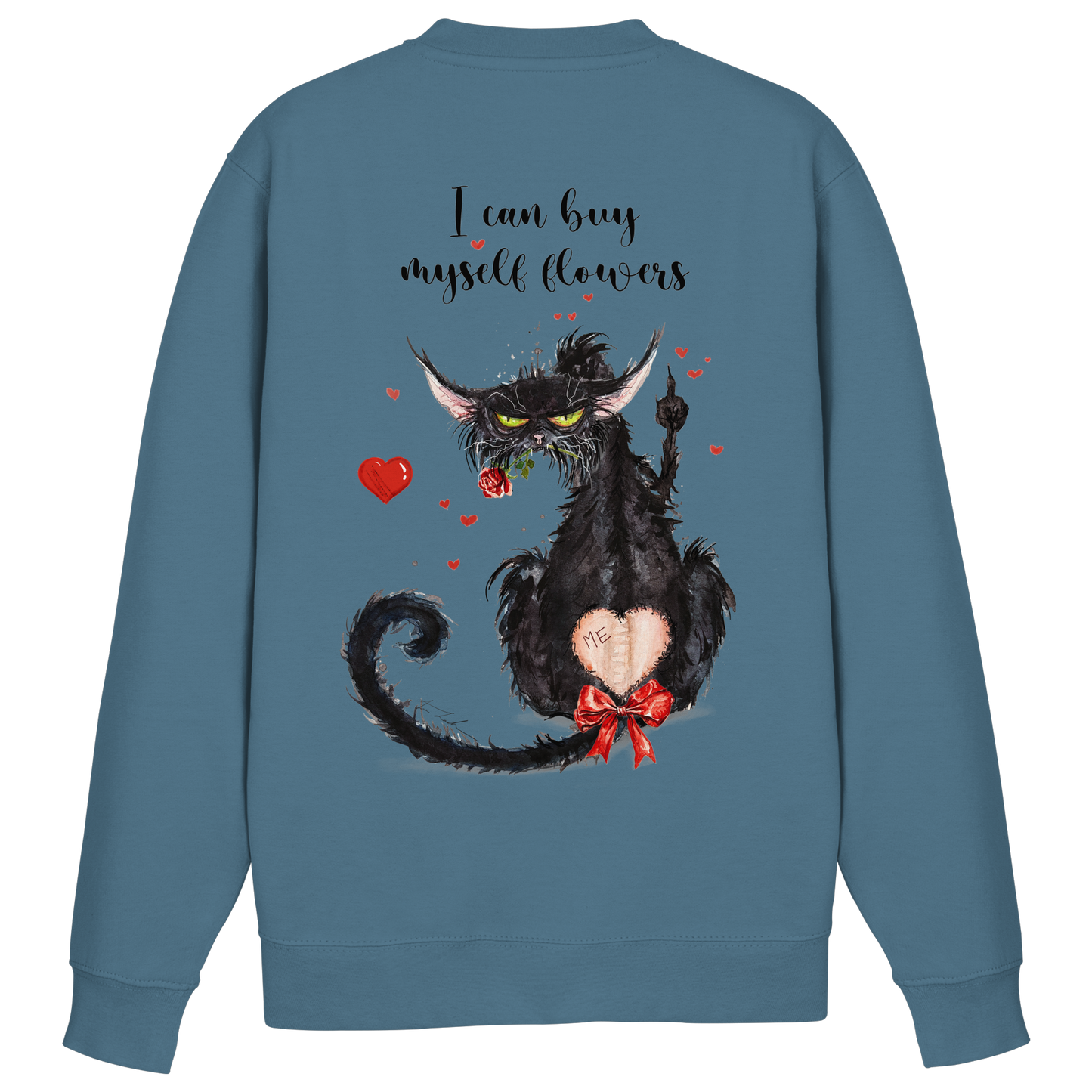 F*U-Cat- Love - Druck Hinten - Basic Sweatshirt