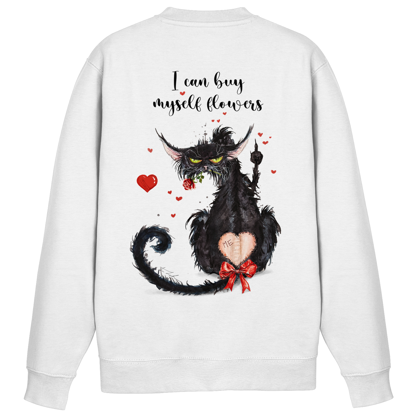 F*U-Cat- Love - Druck Hinten - Basic Sweatshirt