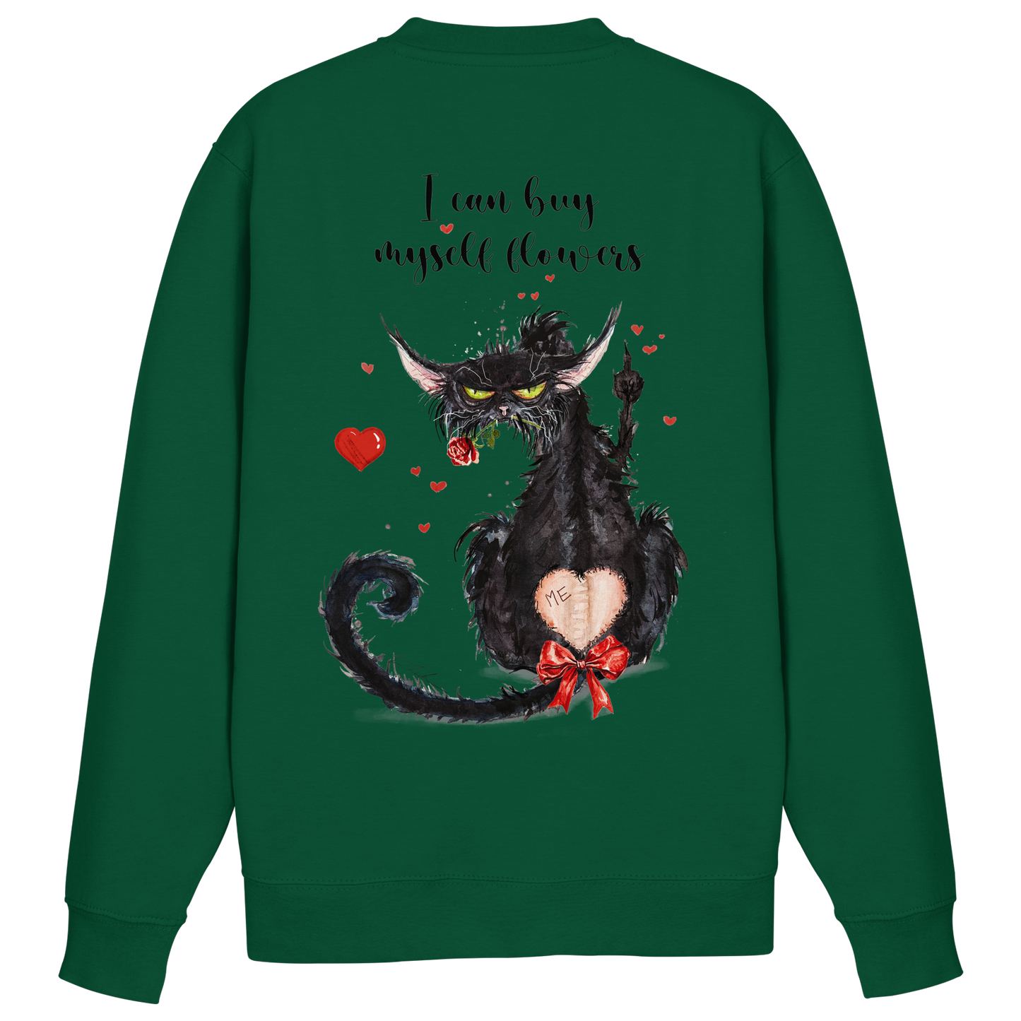 F*U-Cat- Love - Druck Hinten - Basic Sweatshirt