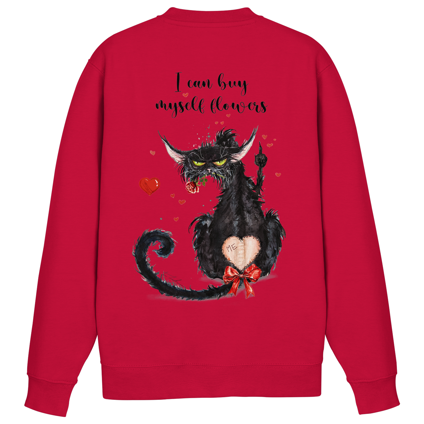 F*U-Cat- Love - Druck Hinten - Basic Sweatshirt