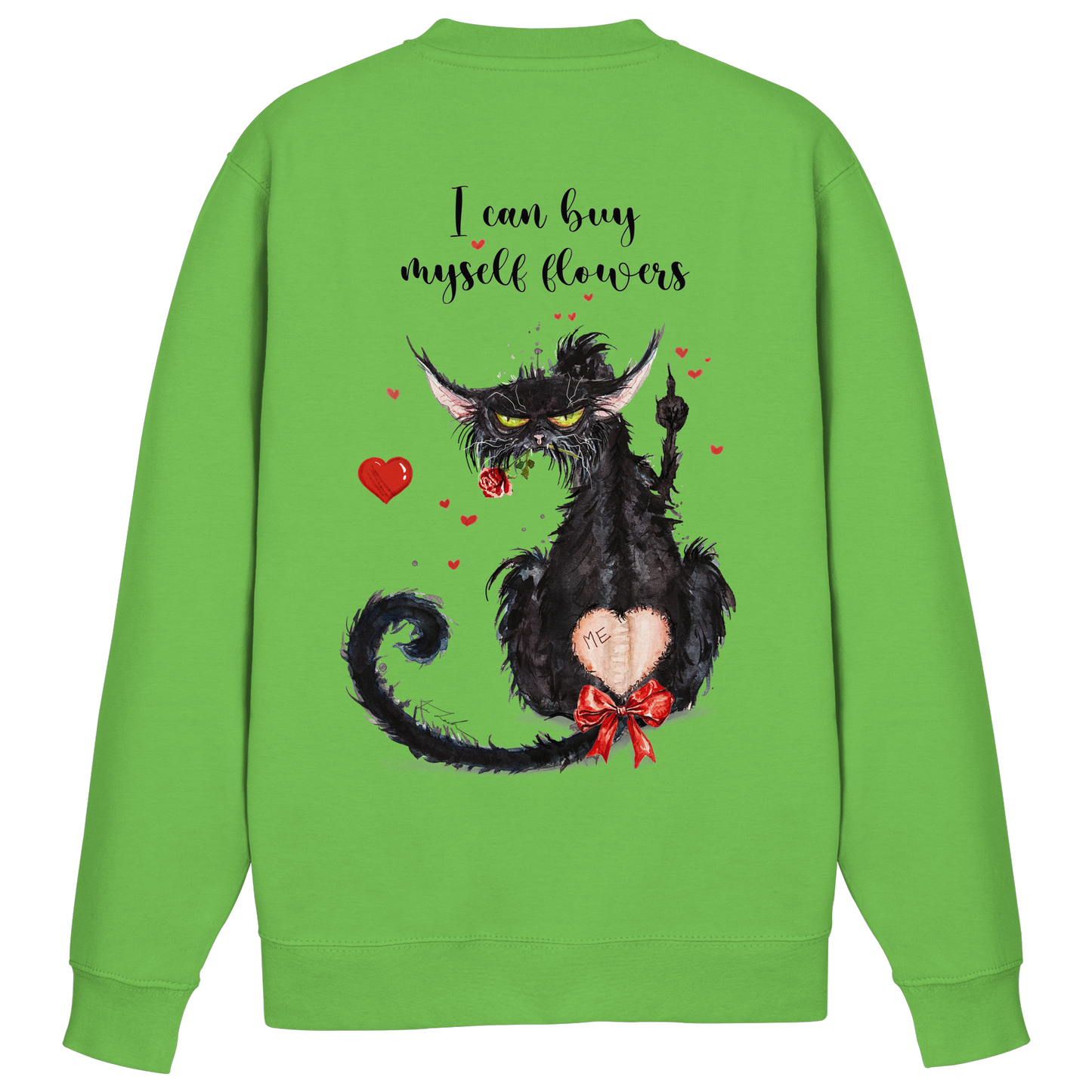 F*U-Cat- Love - Druck Hinten - Basic Sweatshirt