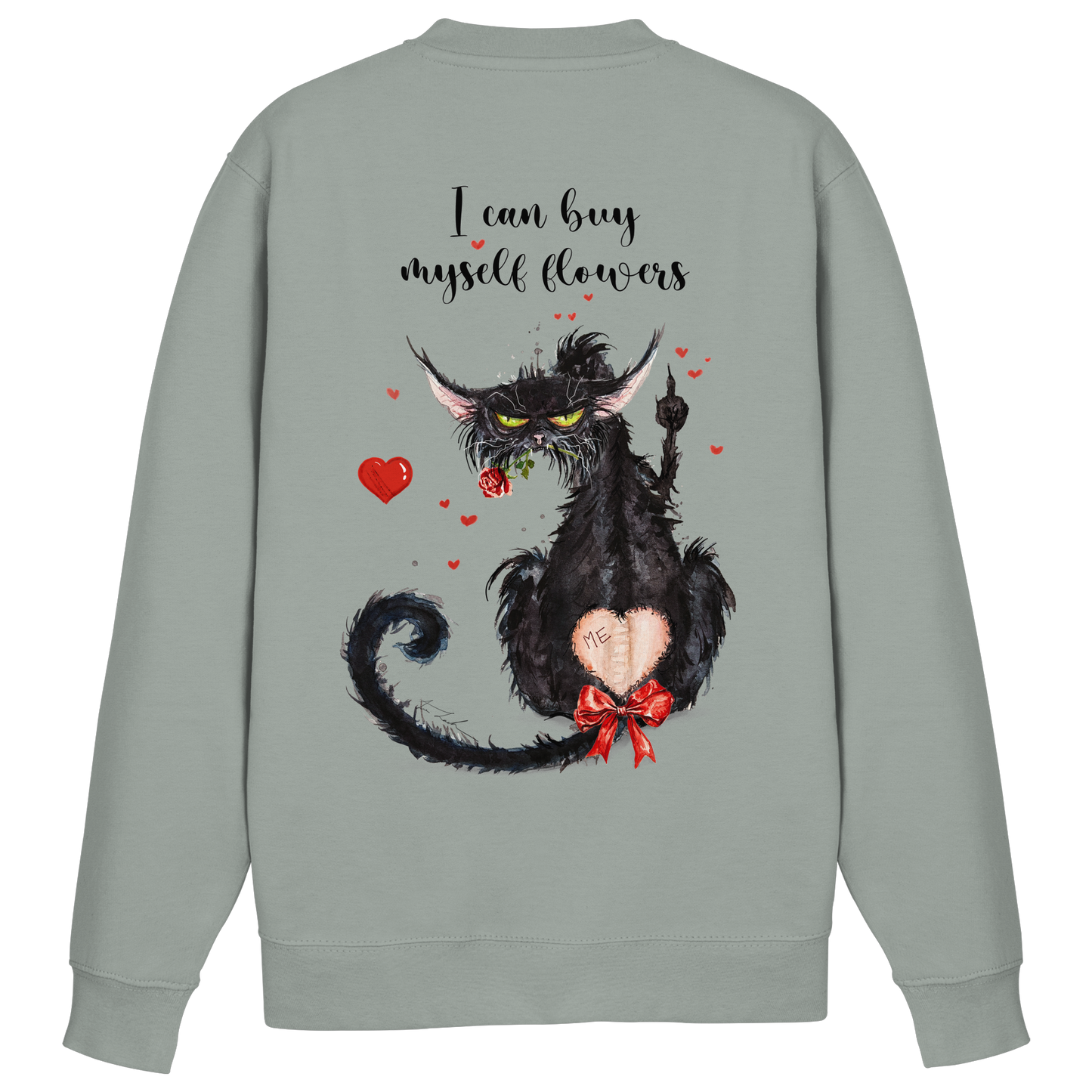 F*U-Cat- Love - Druck Hinten - Basic Sweatshirt