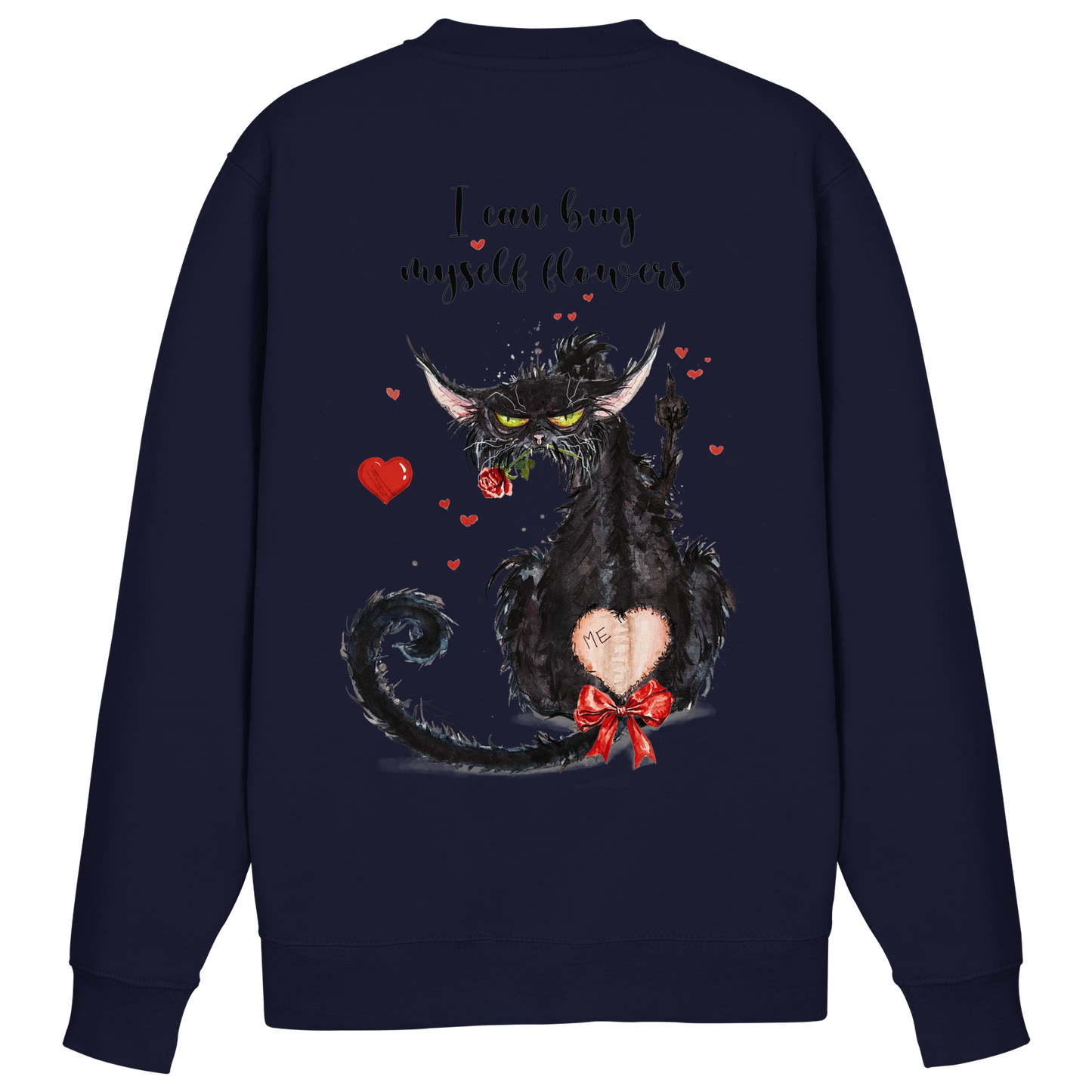 F*U-Cat- Love - Druck Hinten - Basic Sweatshirt