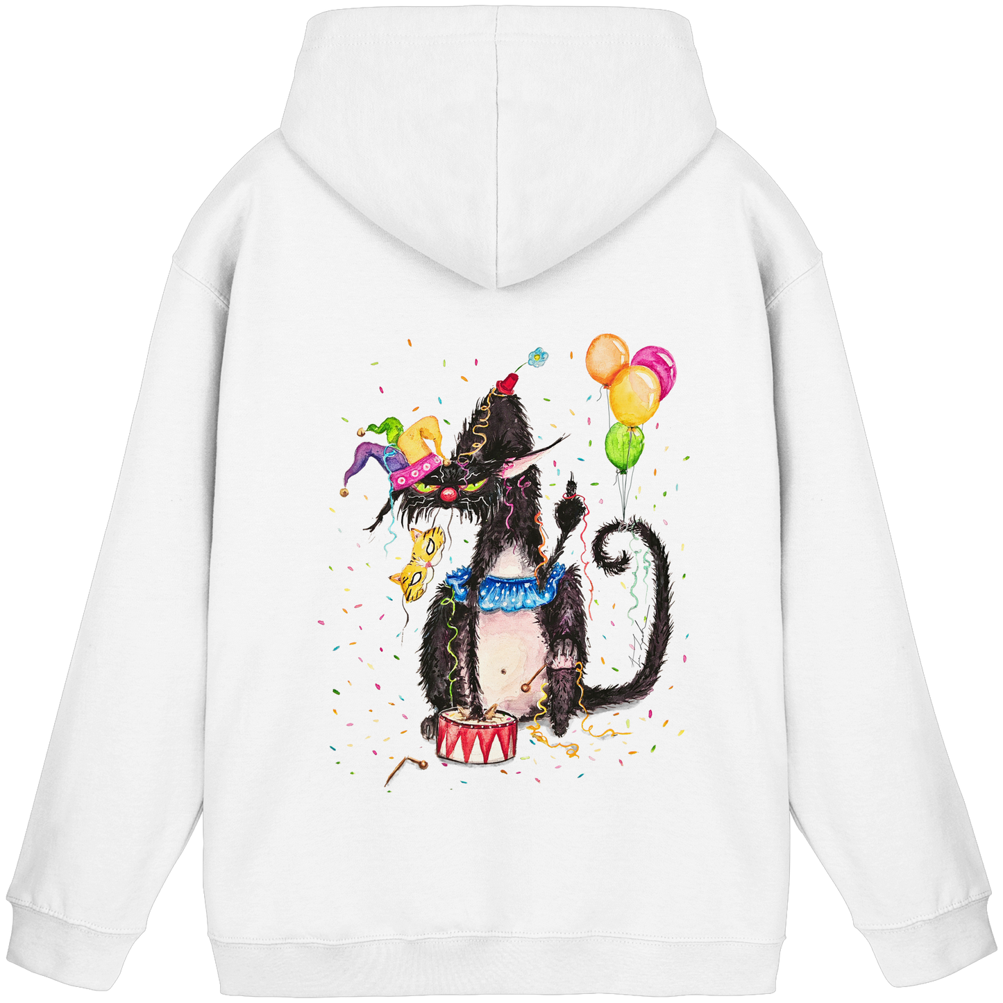 F*U-Cat- Karneval - Druck Hinten - Basic Unisex Hoodie