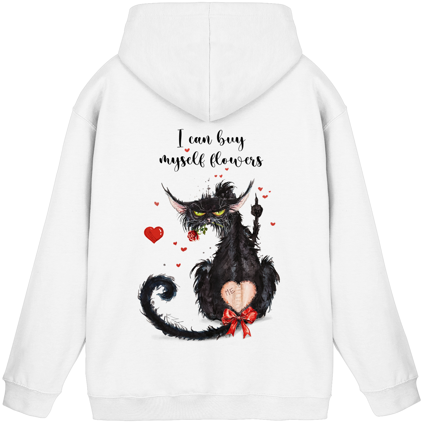 F*U-Cat- Love - Druck Hinten - Basic Unisex Hoodie