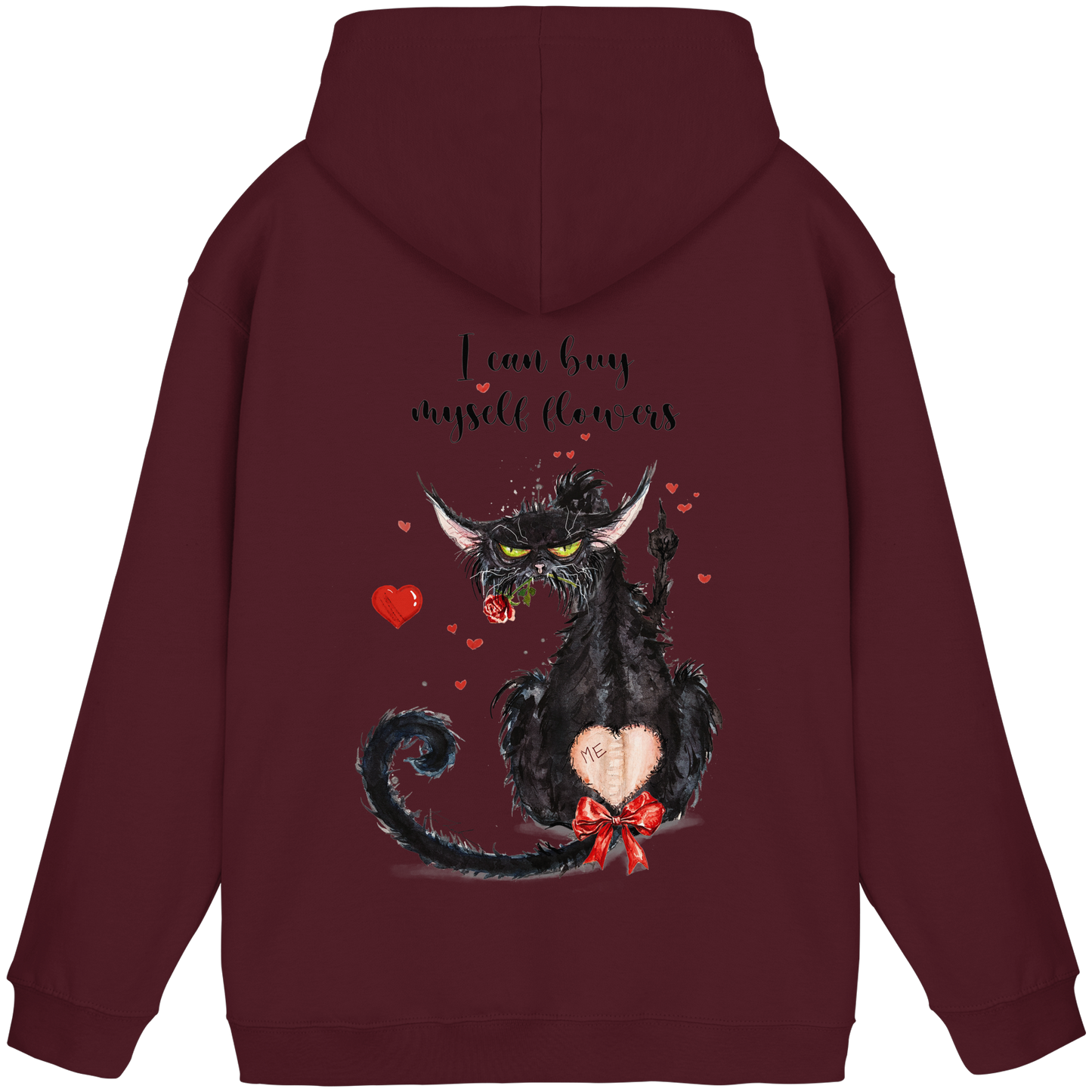 F*U-Cat- Love - Druck Hinten - Basic Unisex Hoodie