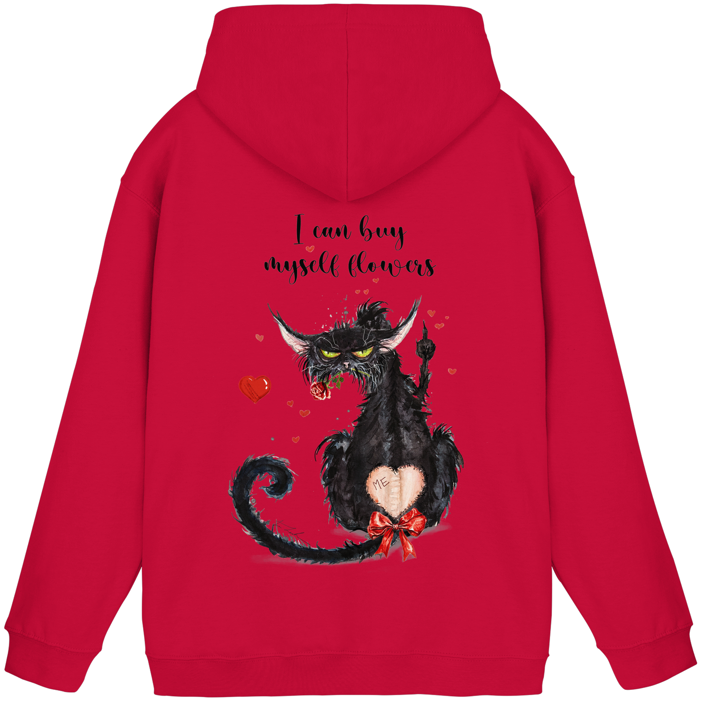 F*U-Cat- Love - Druck Hinten - Basic Unisex Hoodie
