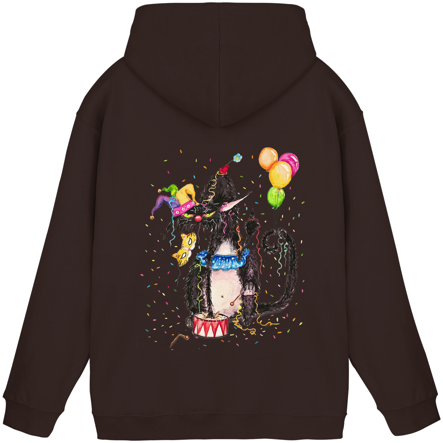 F*U-Cat- Karneval - Druck Hinten - Basic Unisex Hoodie