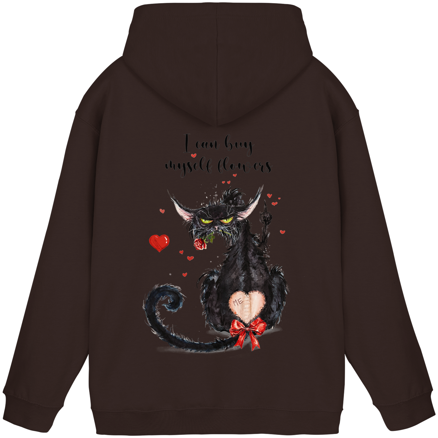 F*U-Cat- Love - Druck Hinten - Basic Unisex Hoodie