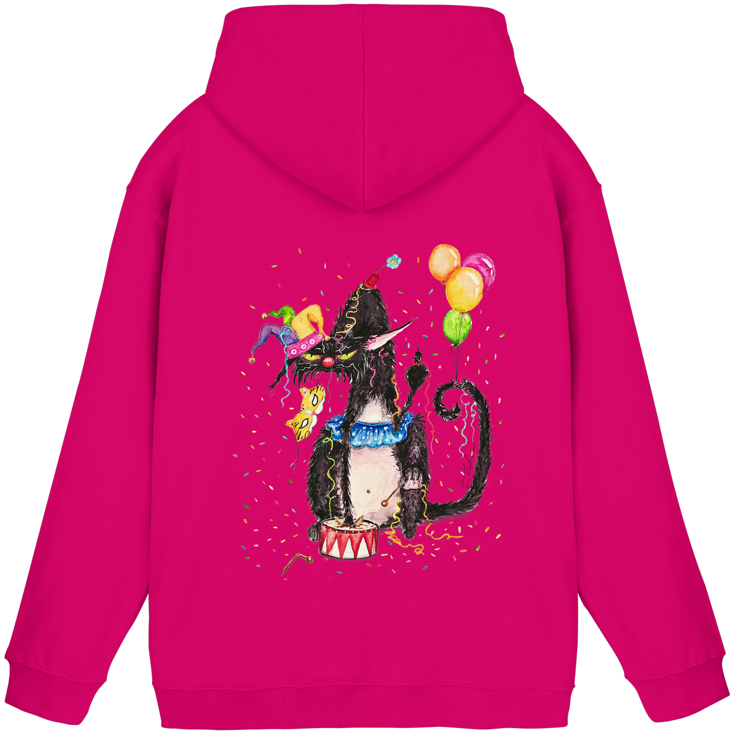 F*U-Cat- Karneval - Druck Hinten - Basic Unisex Hoodie