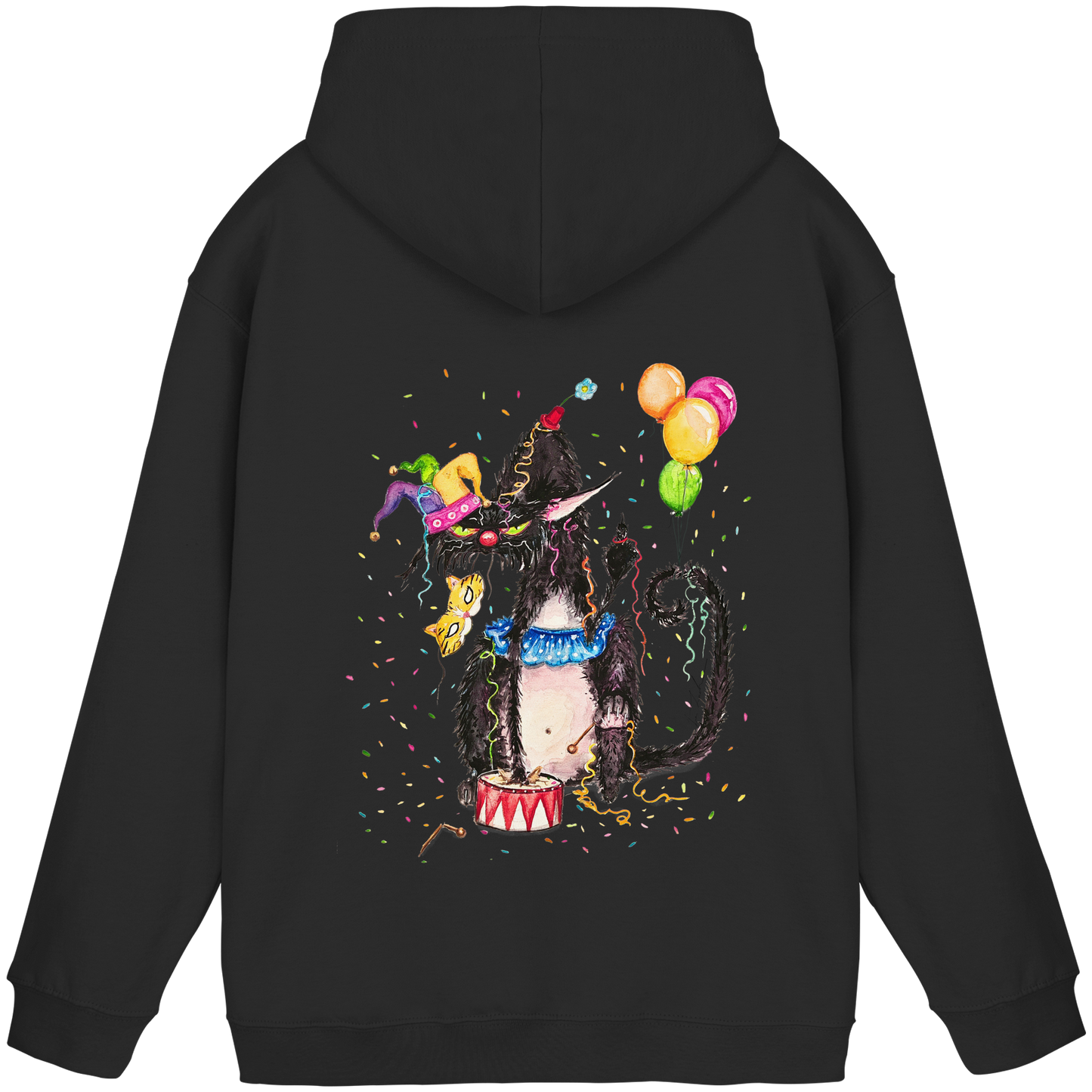 F*U-Cat- Karneval - Druck Hinten - Basic Unisex Hoodie