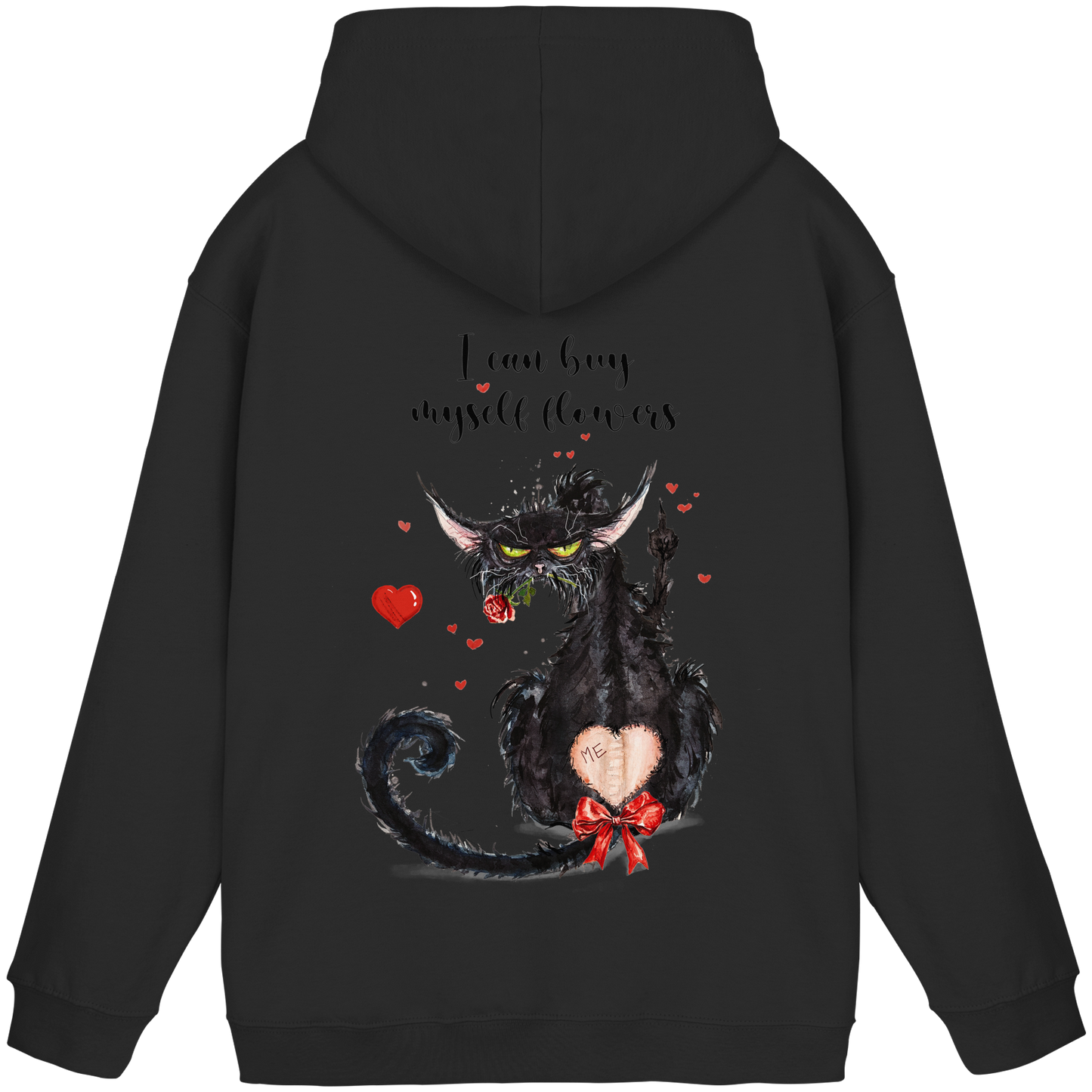 F*U-Cat- Love - Druck Hinten - Basic Unisex Hoodie