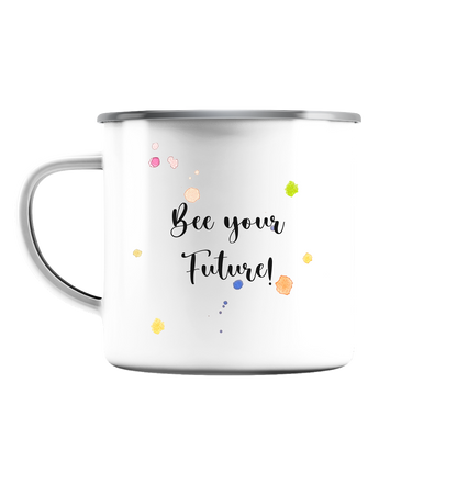 Trinkgefäße mit Hummel - Mila - Emaille Tasse (Silber)