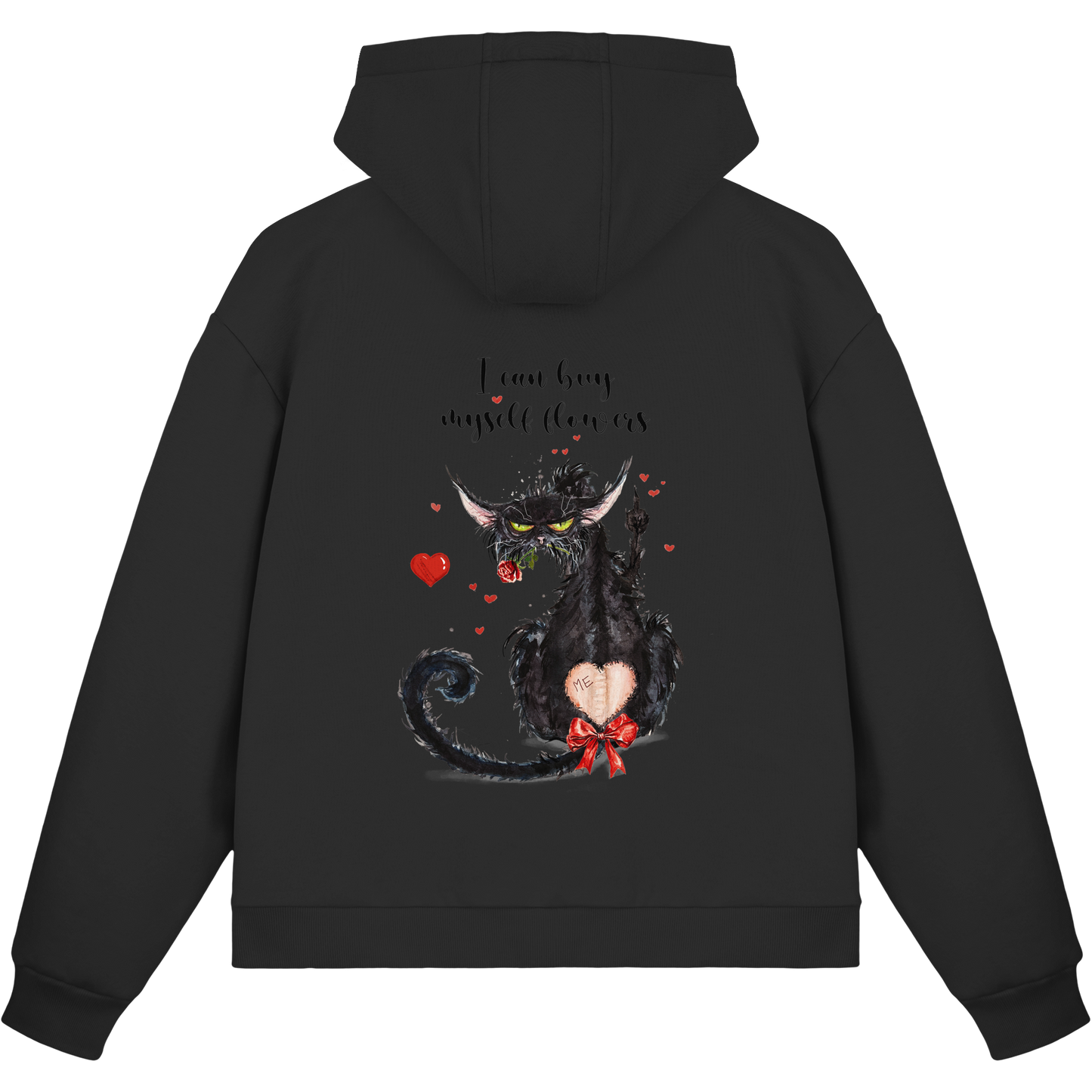 F*U-Cat- Love - Druck Hinten - Fluffy Boxcut Zipper