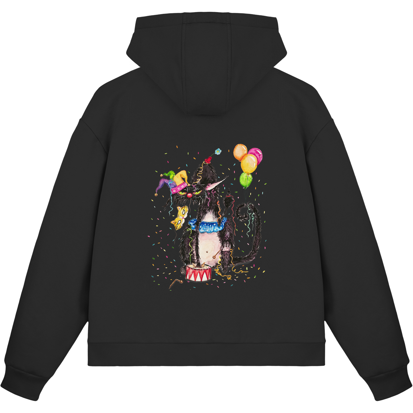 F*U-Cat- Karneval - Druck Hinten - Fluffy Boxcut Zipper