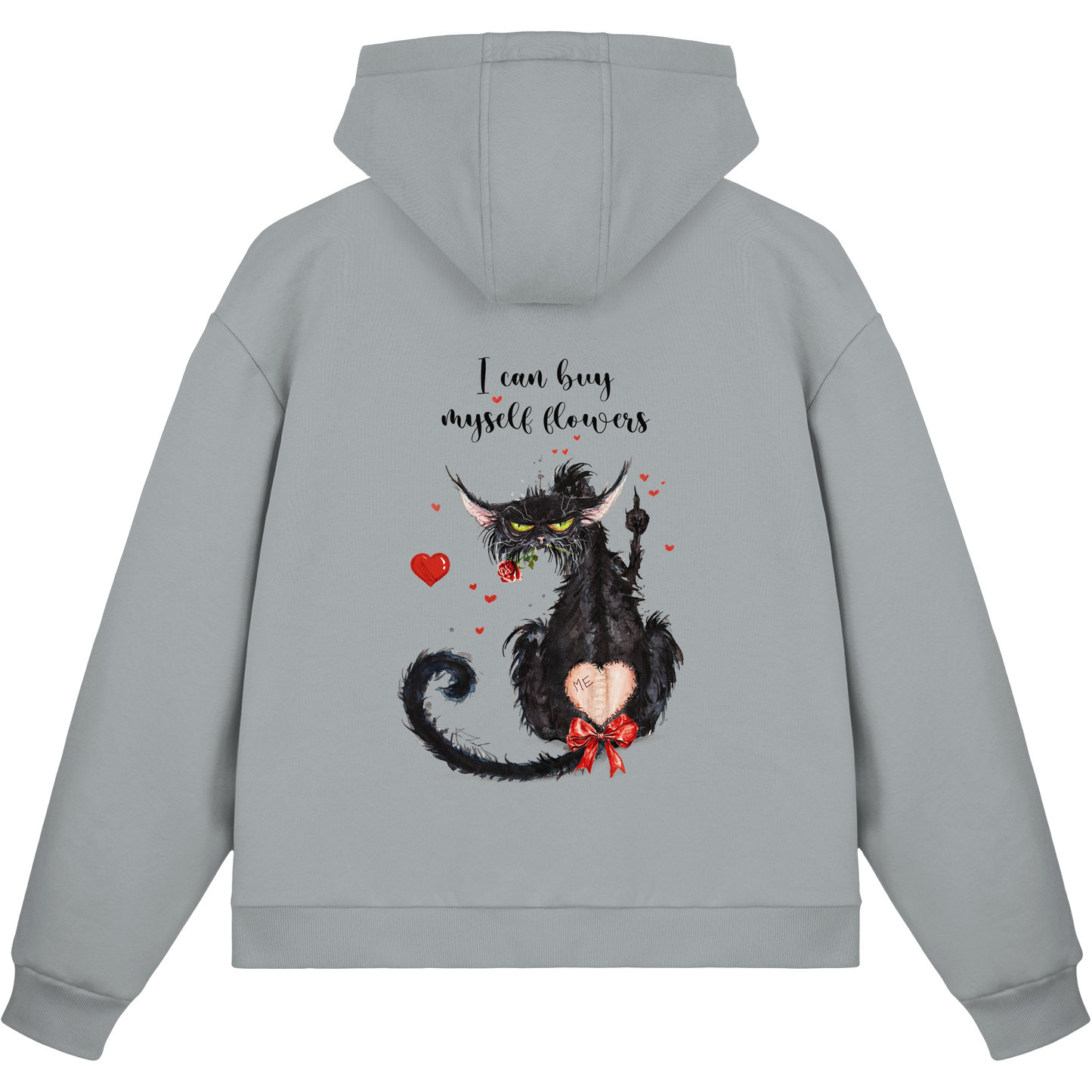 F*U-Cat- Love - Druck Hinten - Fluffy Boxcut Zipper