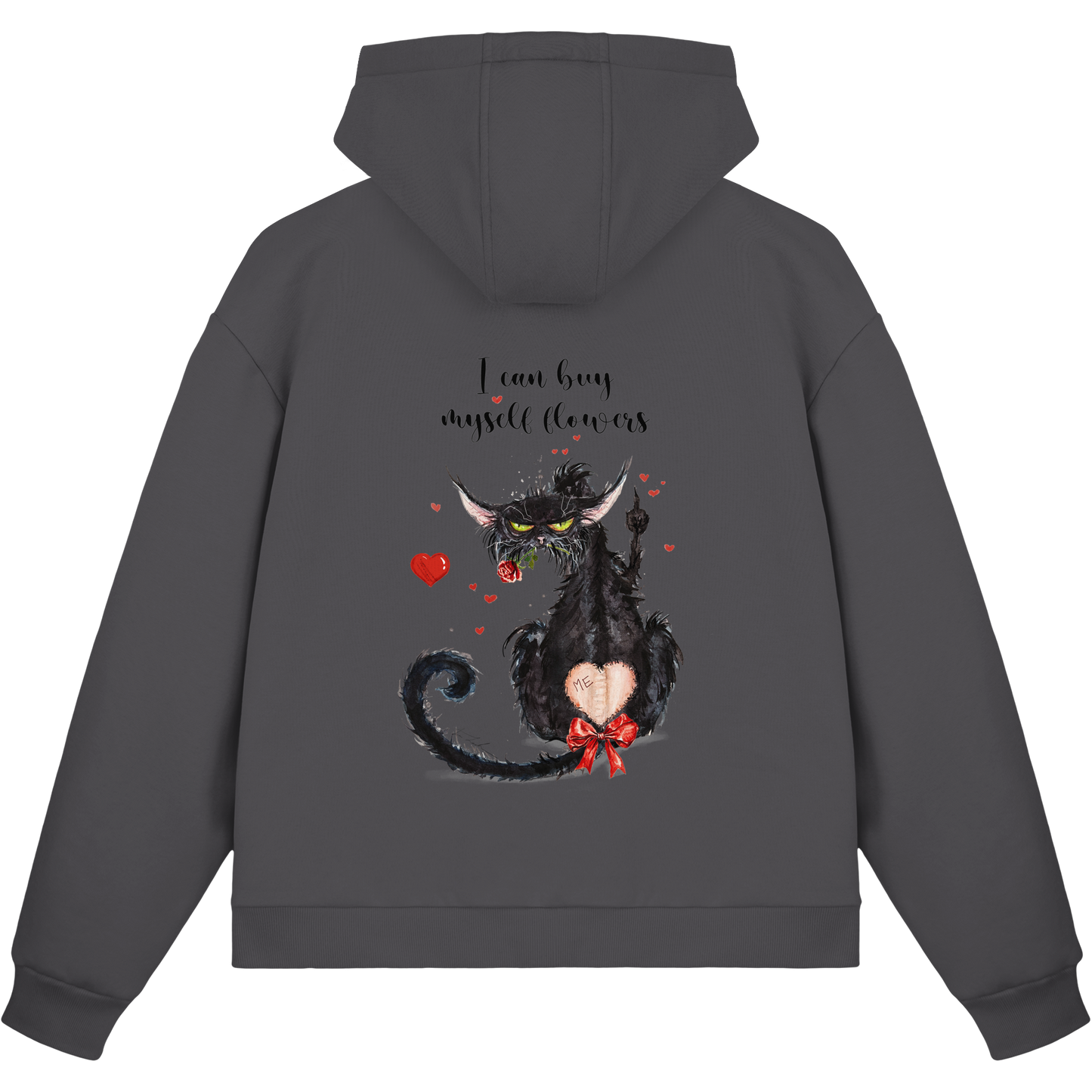 F*U-Cat- Love - Druck Hinten - Fluffy Boxcut Zipper