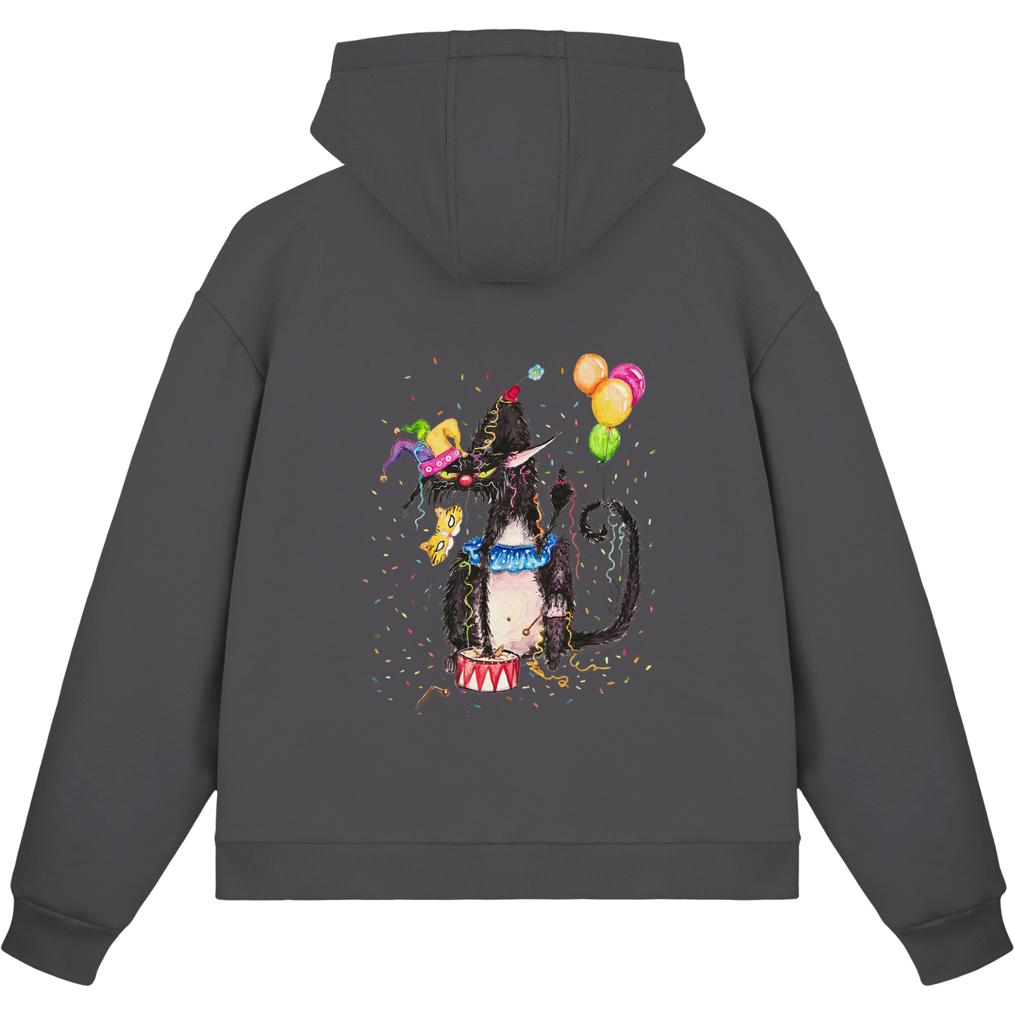 F*U-Cat- Karneval - Druck Hinten - Fluffy Boxcut Zipper