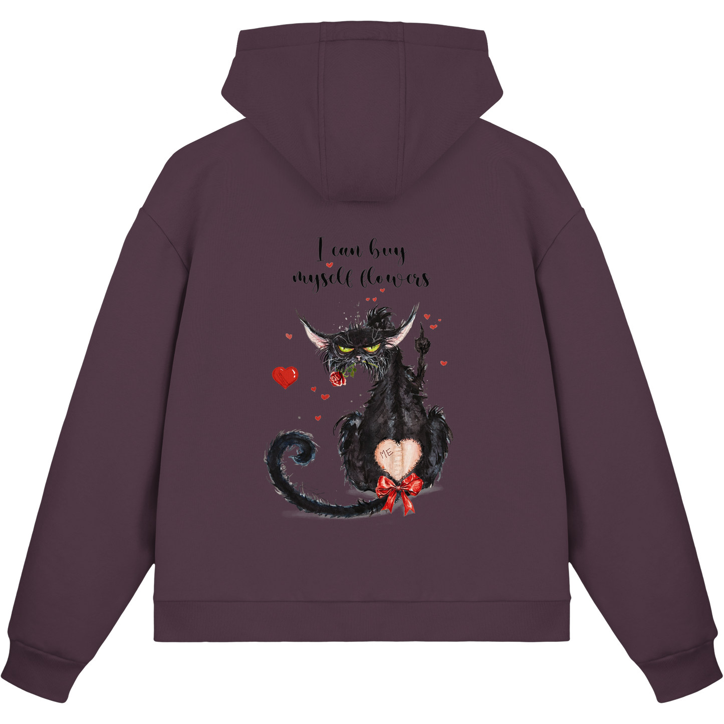 F*U-Cat- Love - Druck Hinten - Fluffy Boxcut Zipper