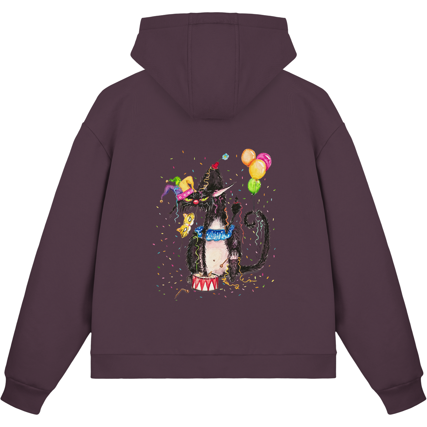 F*U-Cat- Karneval - Druck Hinten - Fluffy Boxcut Zipper