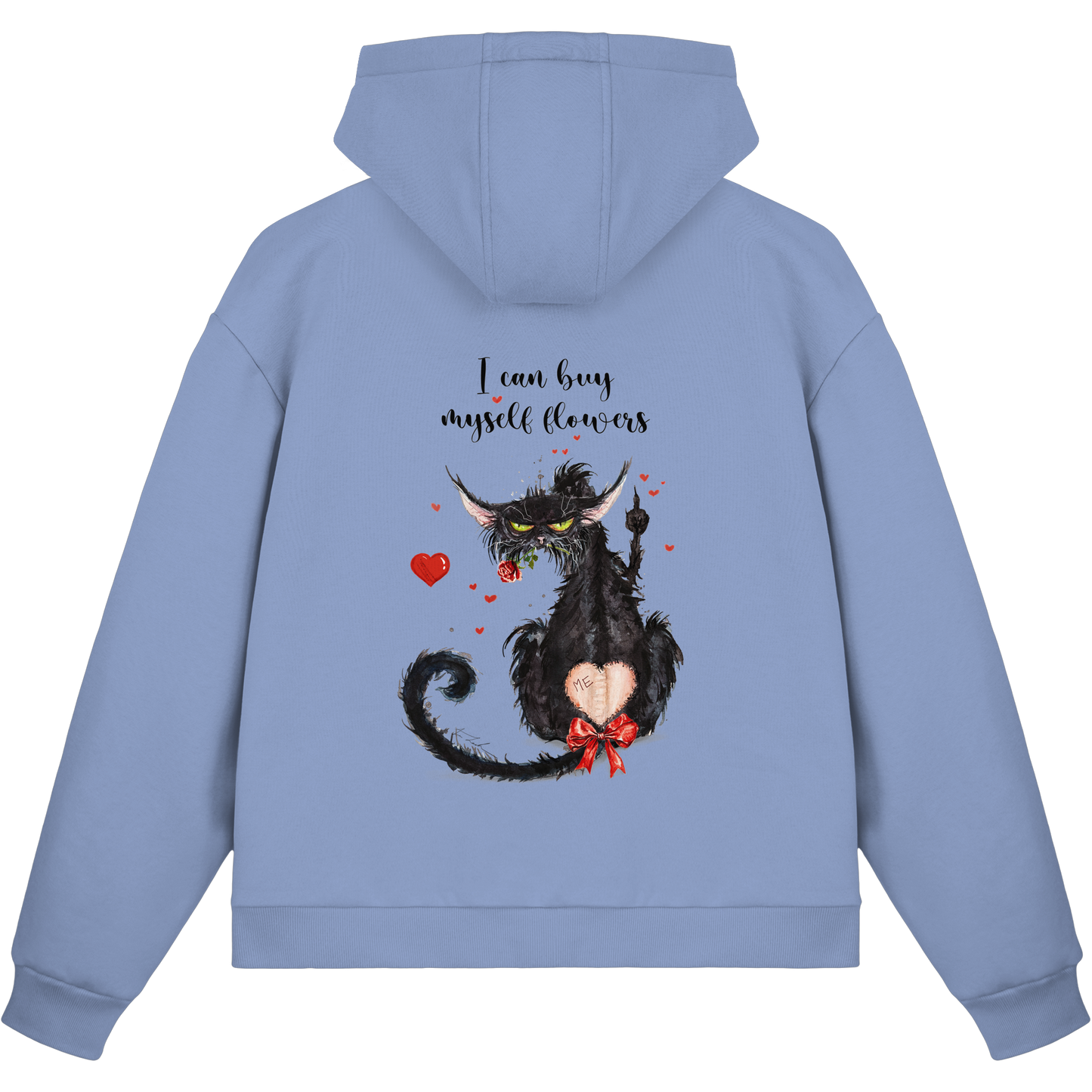 F*U-Cat- Love - Druck Hinten - Fluffy Boxcut Zipper