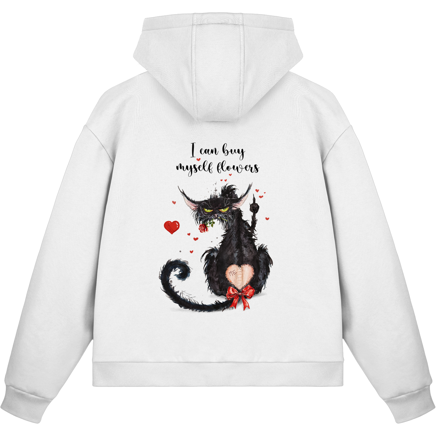 F*U-Cat- Love - Druck Hinten - Fluffy Boxcut Zipper