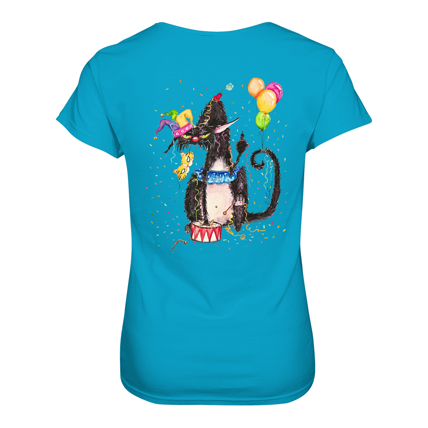 F*U-Cat- Karneval - Druck Hinten - Ladies Premium Shirt