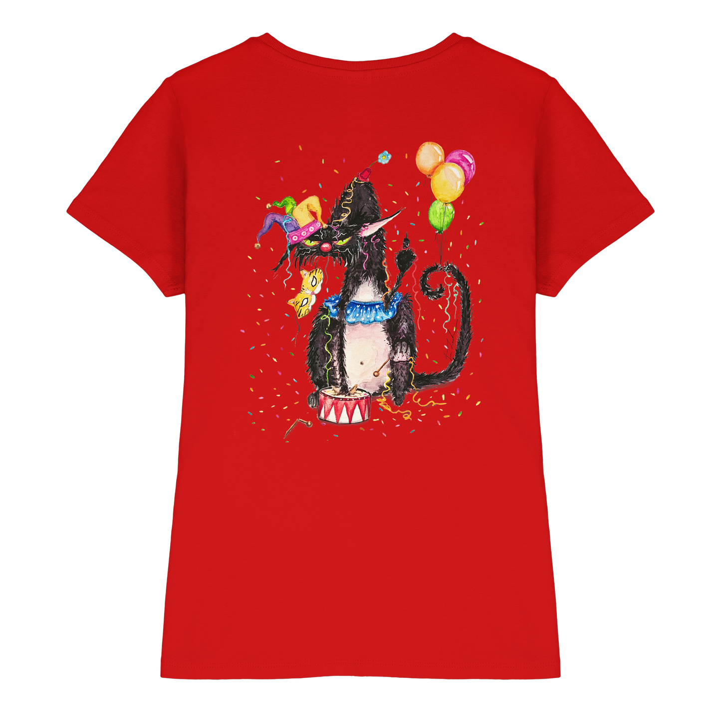 F*U-Cat- Karneval - Druck Hinten - Ladies Premium Shirt