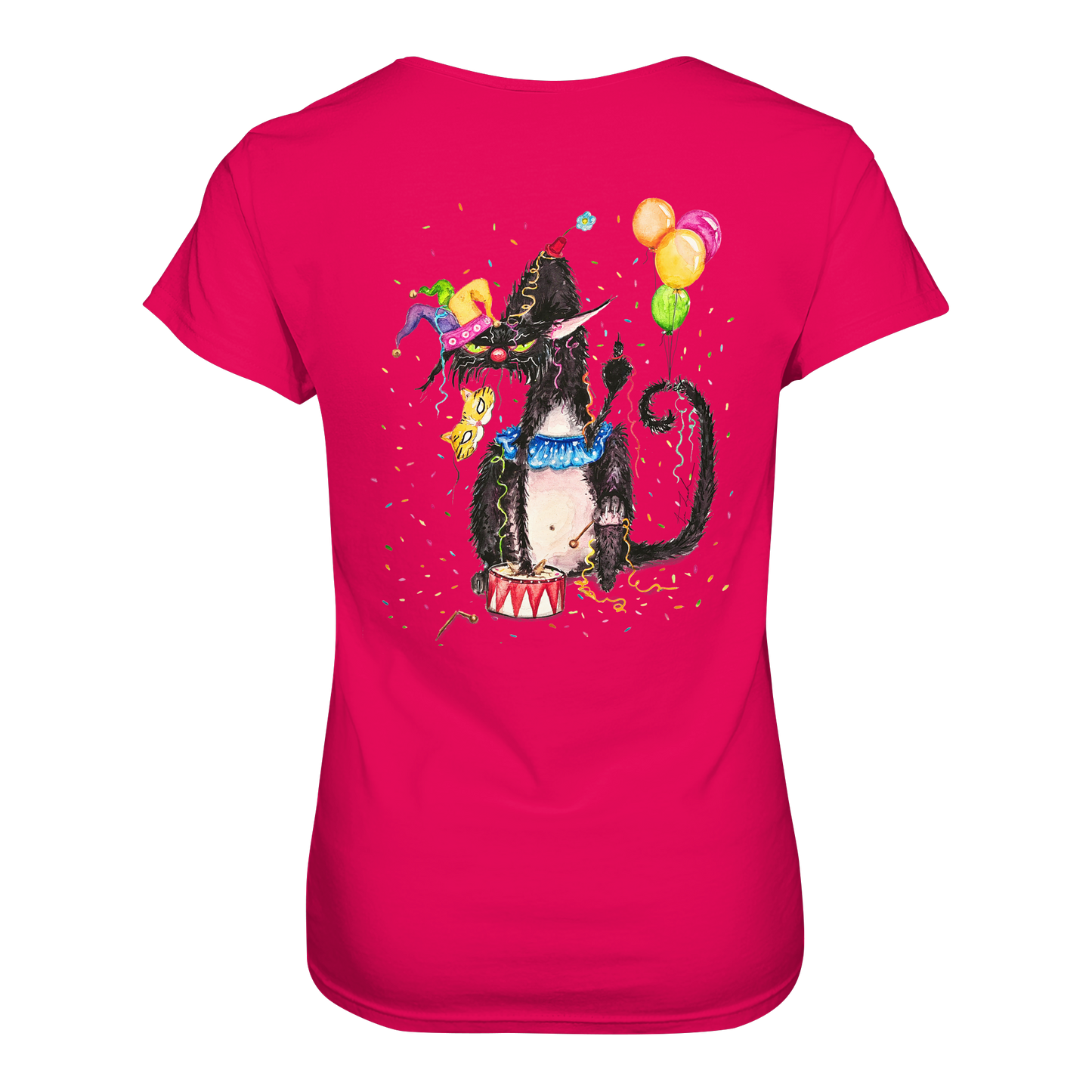 F*U-Cat- Karneval - Druck Hinten - Ladies Premium Shirt