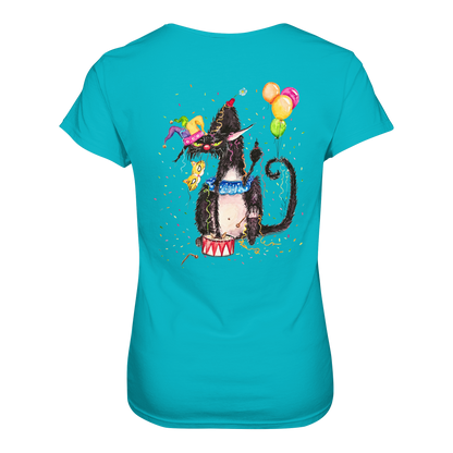 F*U-Cat- Karneval - Druck Hinten - Ladies Premium Shirt