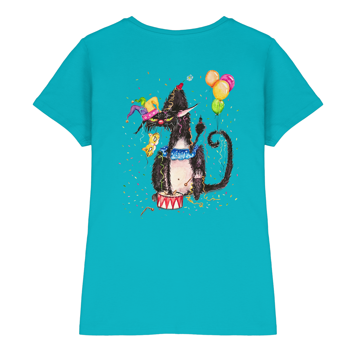 F*U-Cat- Karneval - Druck Hinten - Ladies Premium Shirt