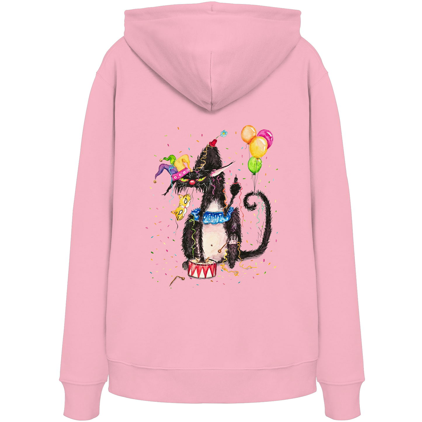 F*U-Cat- Karneval - Druck Hinten - Organic Hoodie