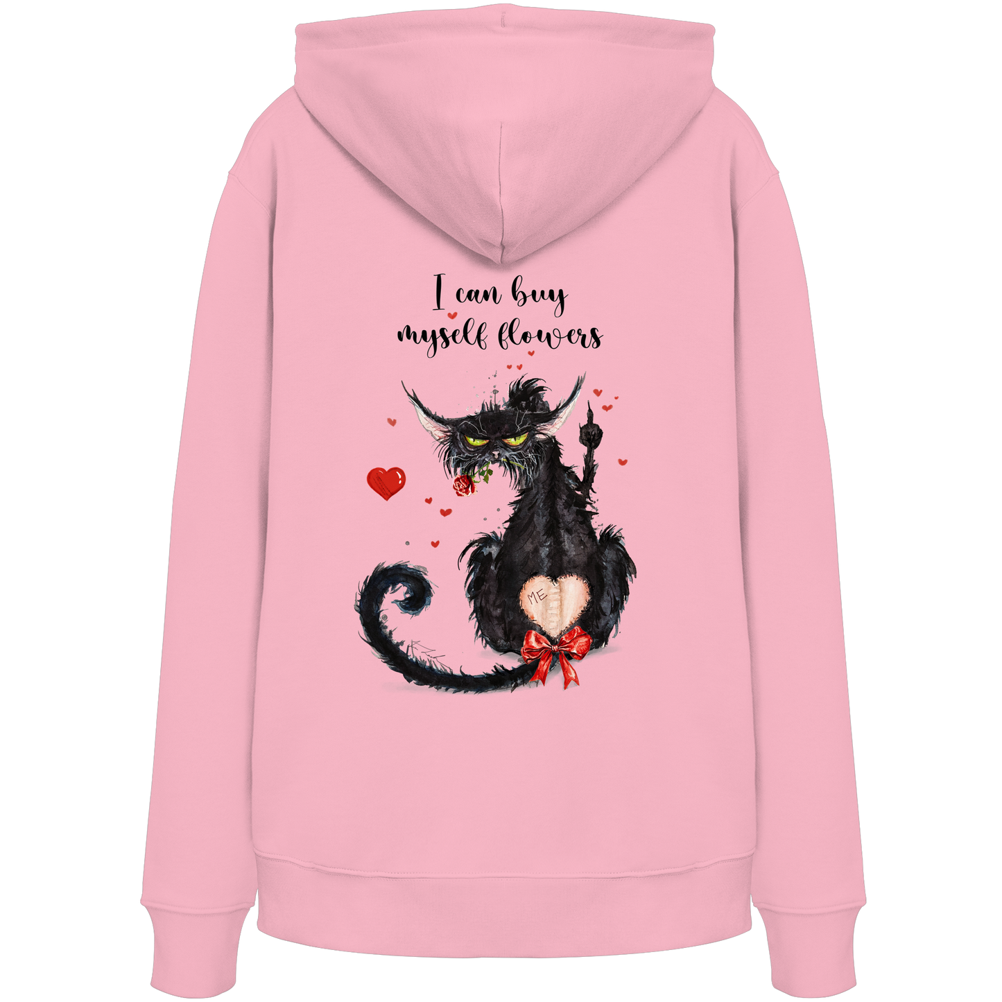 F*U-Cat- Love - Druck Hinten - Organic Hoodie