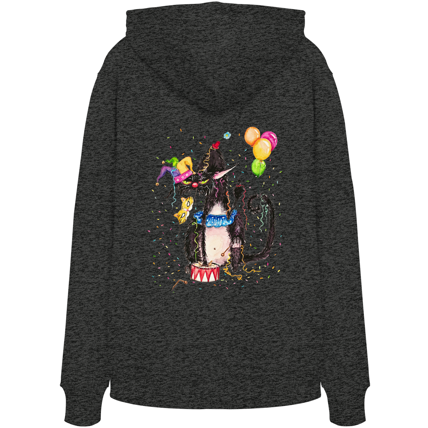 F*U-Cat- Karneval - Druck Hinten - Organic Hoodie