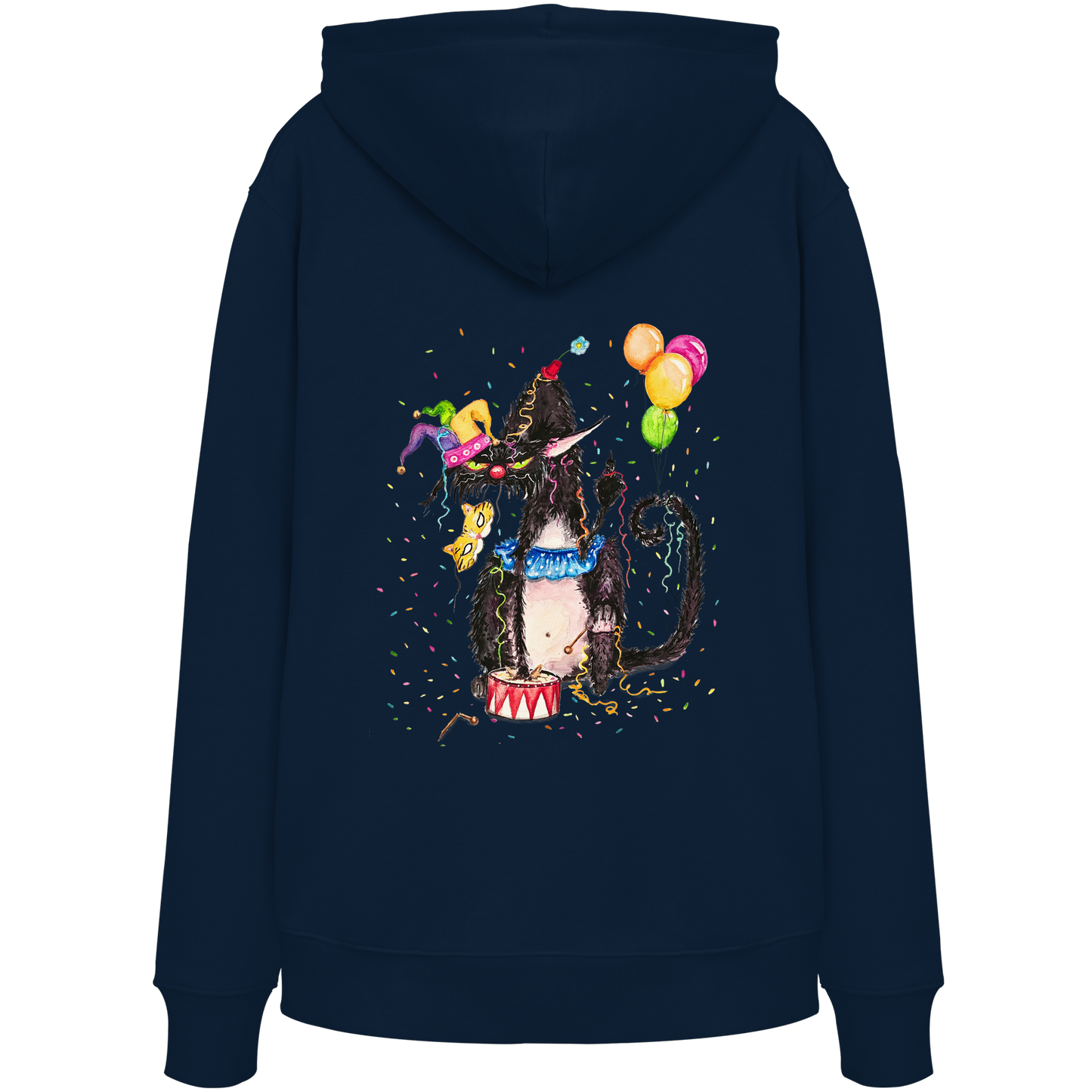 F*U-Cat- Karneval - Druck Hinten - Organic Hoodie