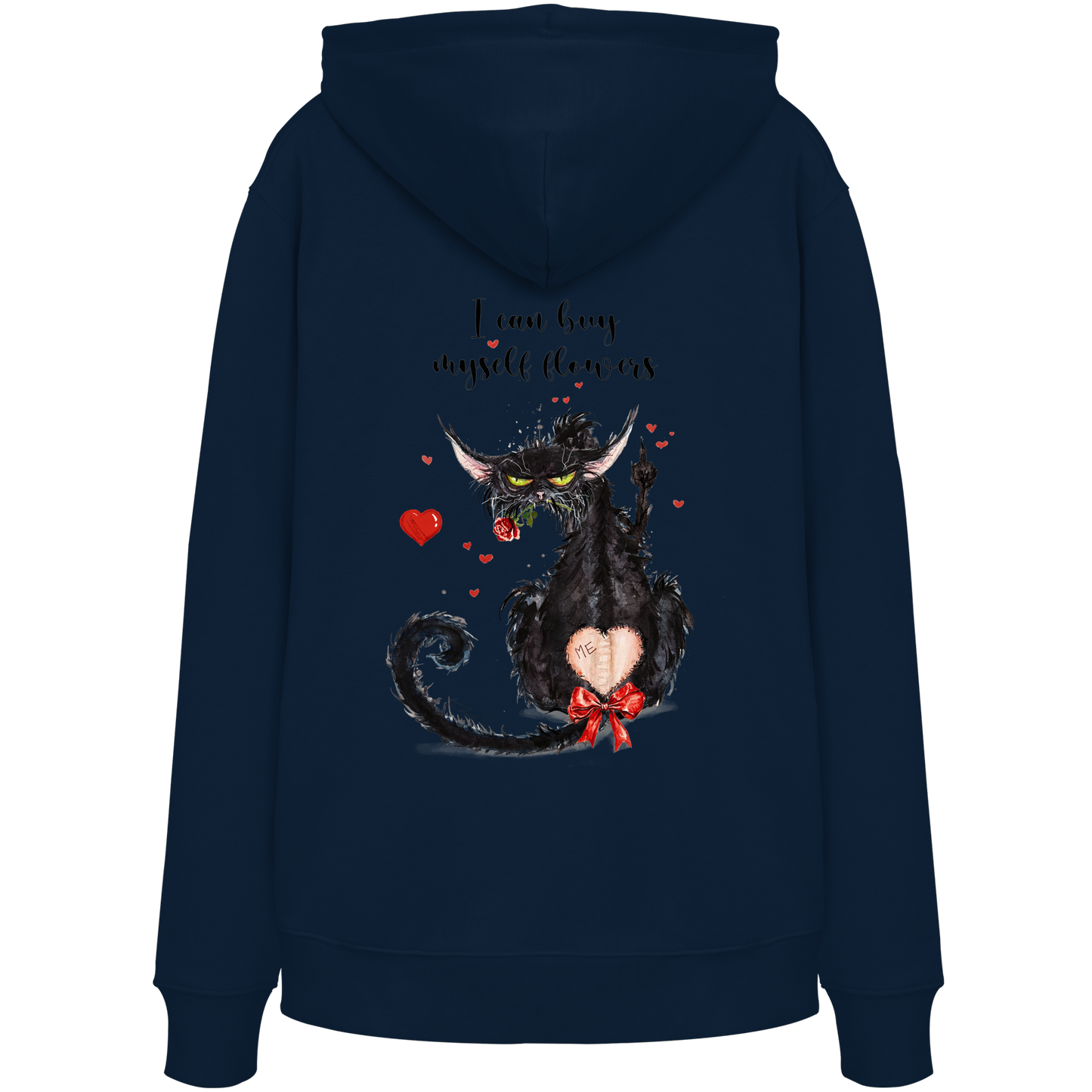 F*U-Cat- Love - Druck Hinten - Organic Hoodie