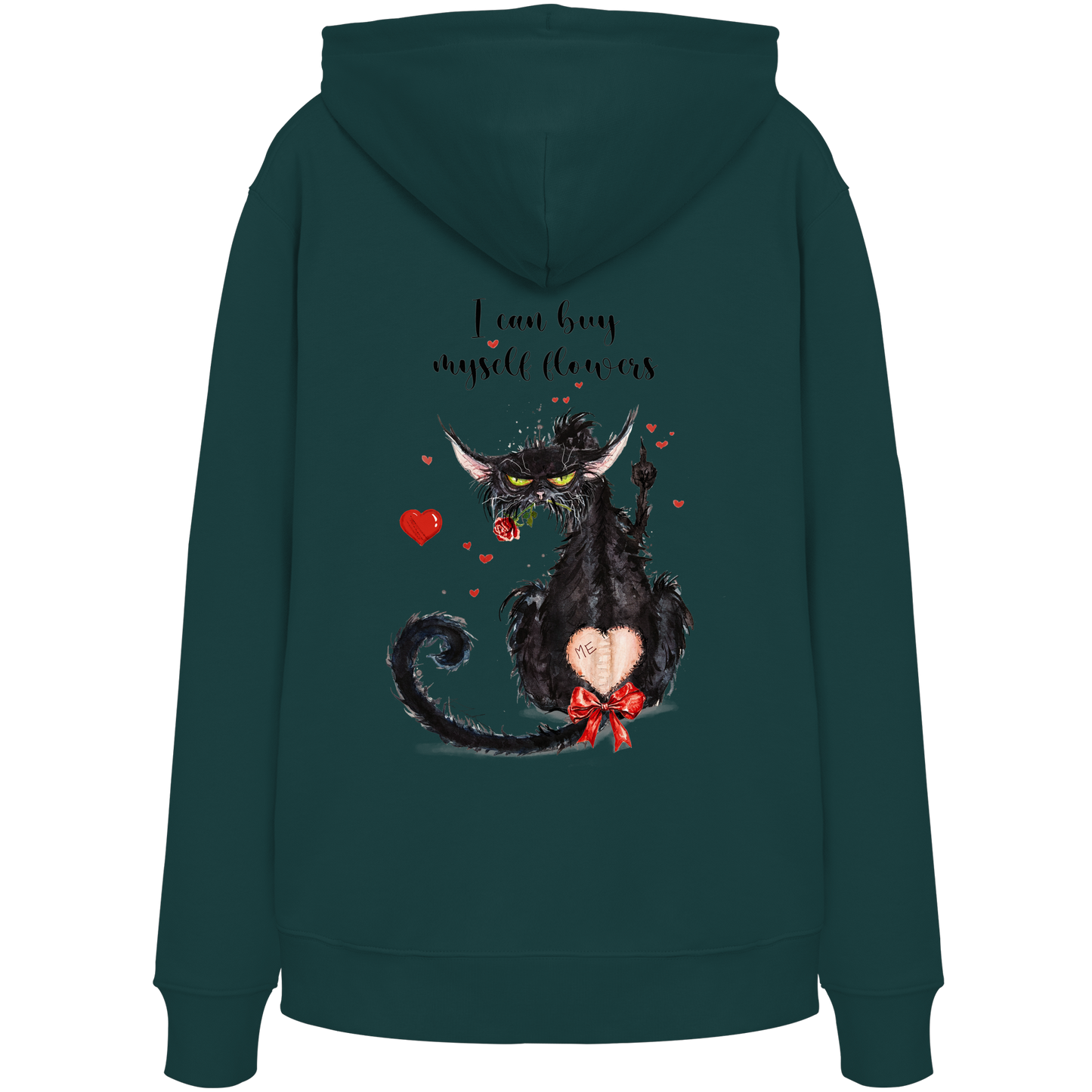 F*U-Cat- Love - Druck Hinten - Organic Hoodie