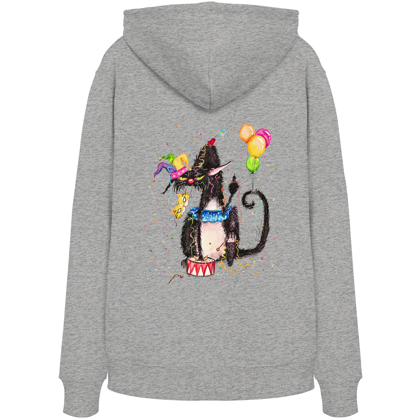 F*U-Cat- Karneval - Druck Hinten - Organic Hoodie