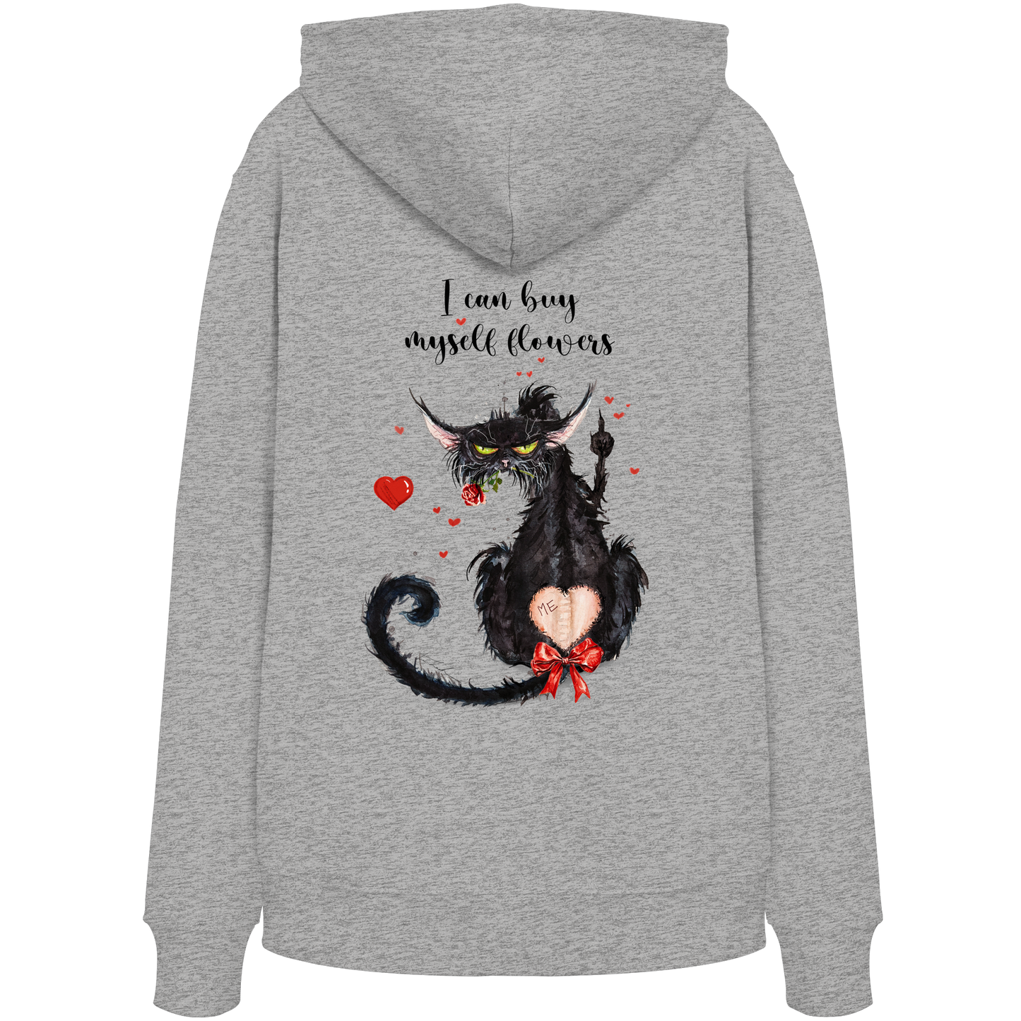 F*U-Cat- Love - Druck Hinten - Organic Hoodie
